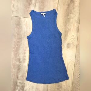 Sundry By "Anthropologie" Blue Ribbed Tank Top